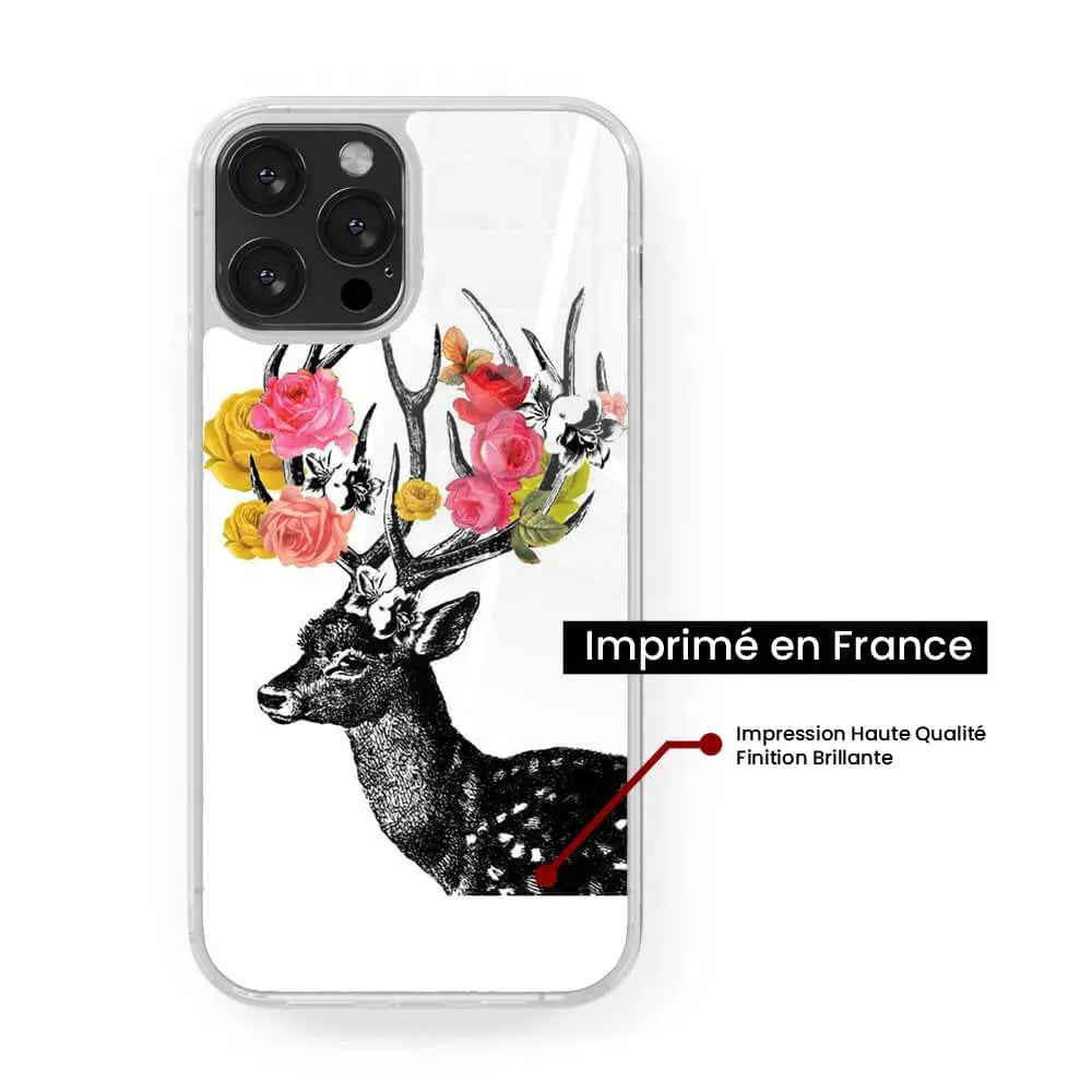 Cerf fleurs