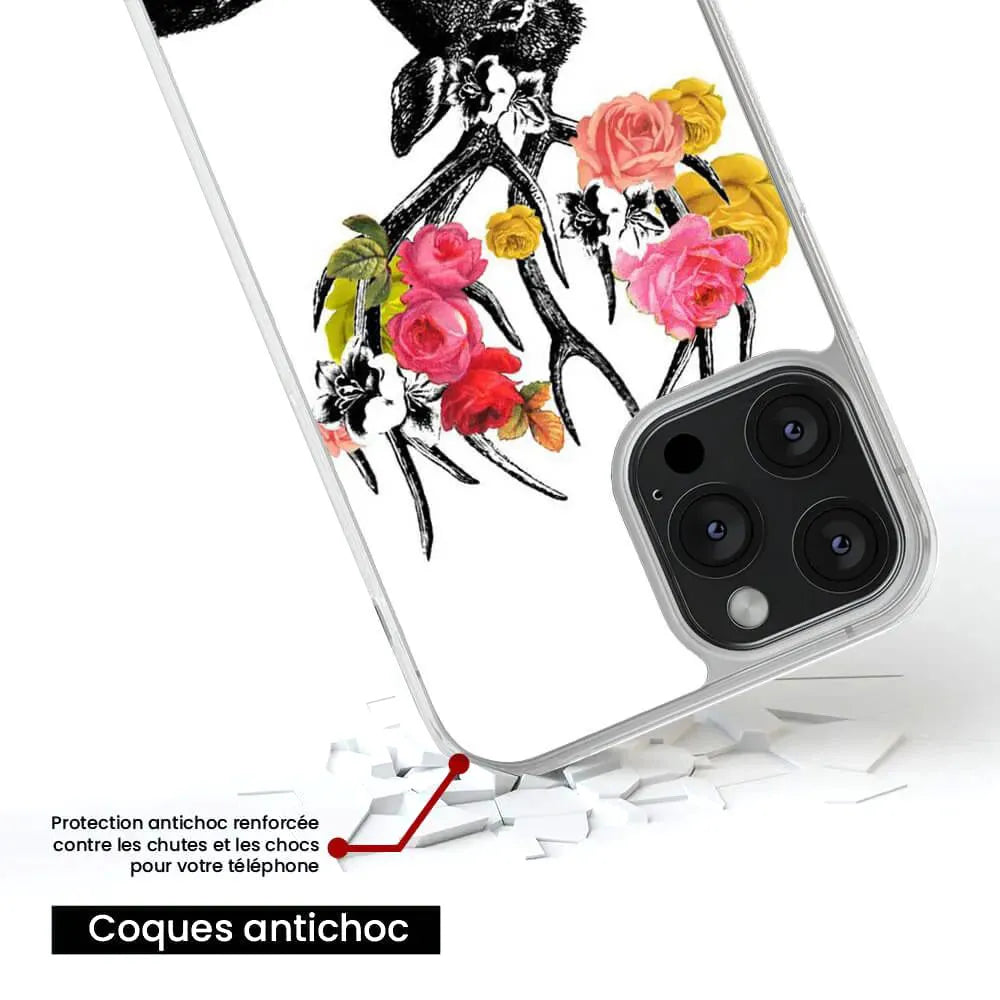 Cerf fleurs