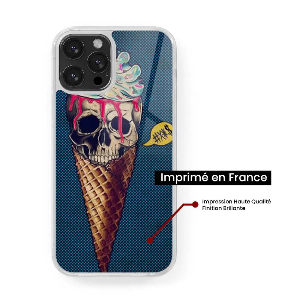 Ice cream skull blue