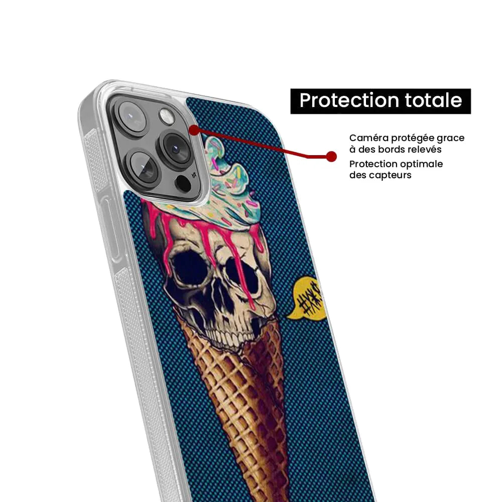 Ice cream skull blue