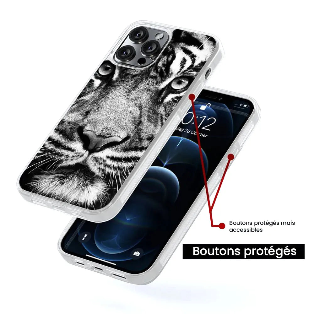 Tigre blanc et noir