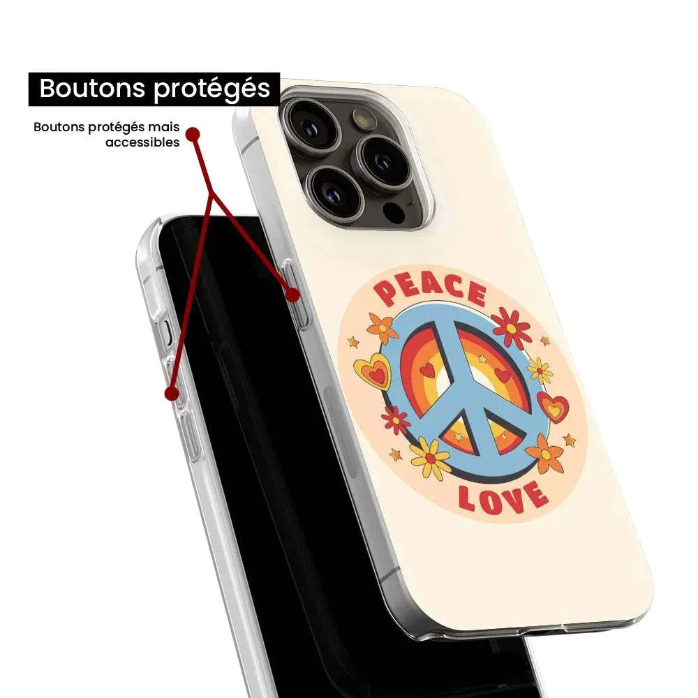 Peace and love retro
