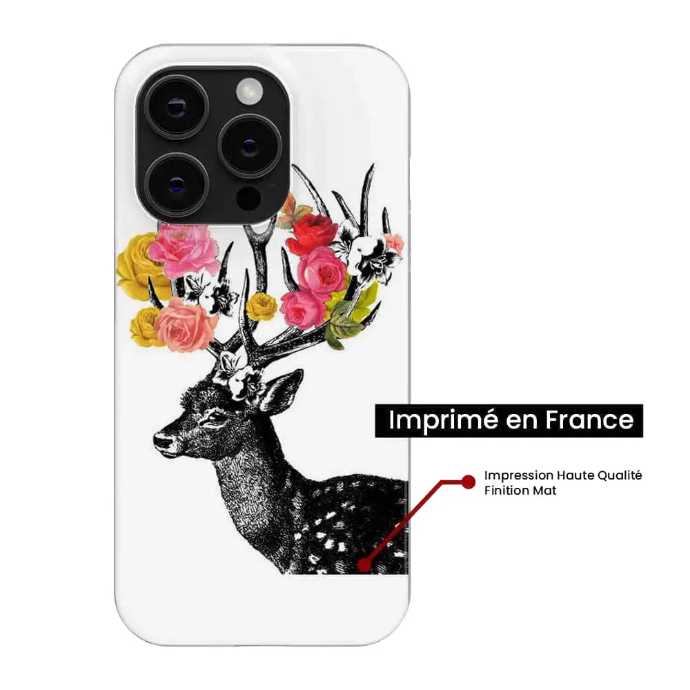Cerf fleurs