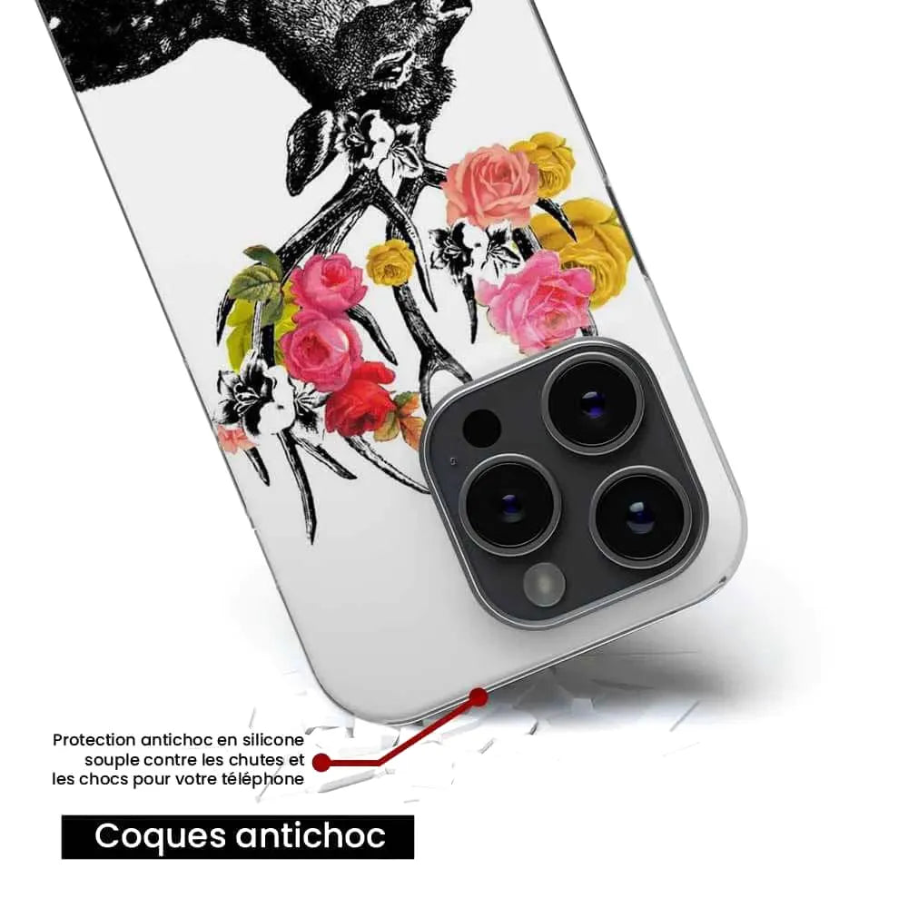 Cerf fleurs