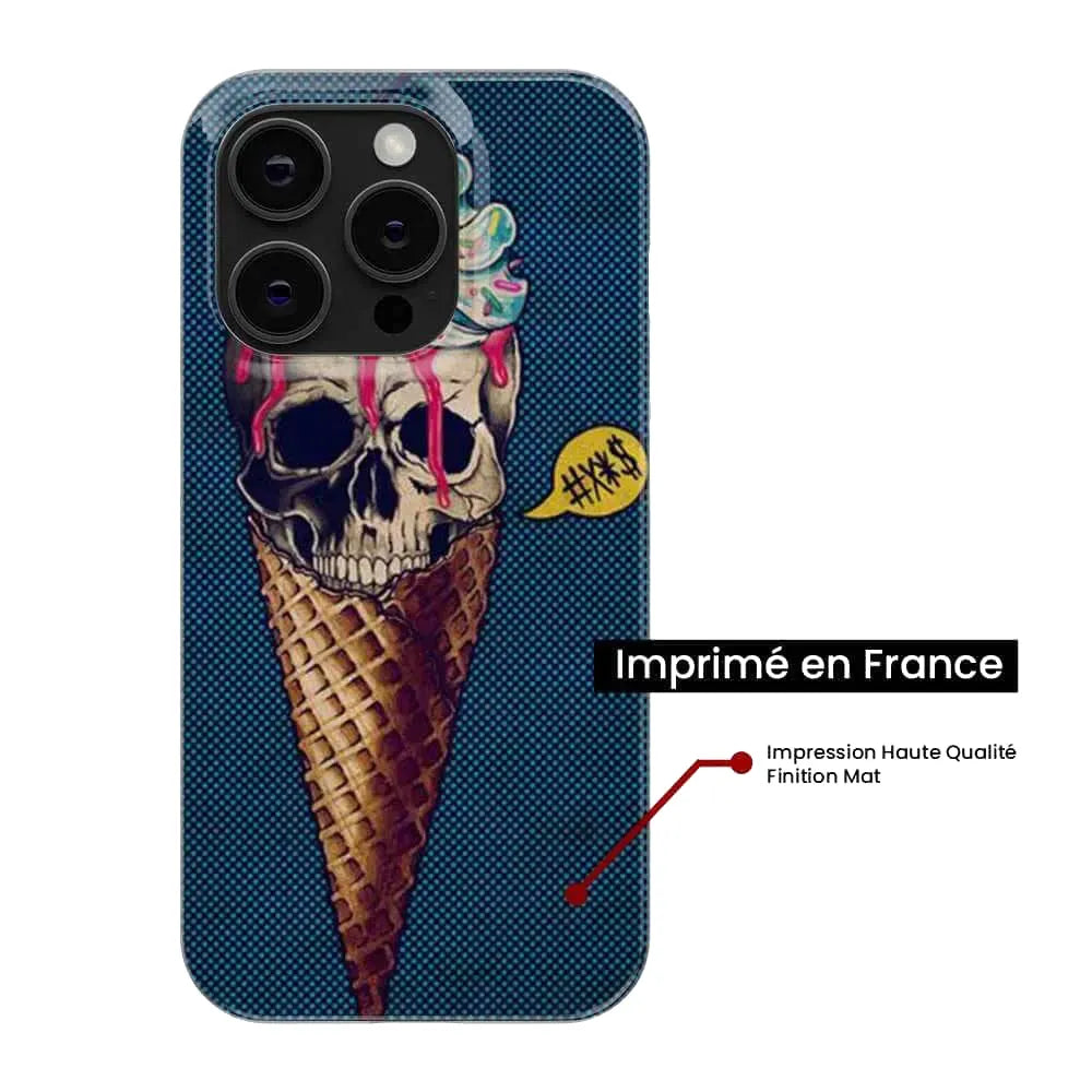 Ice cream skull blue
