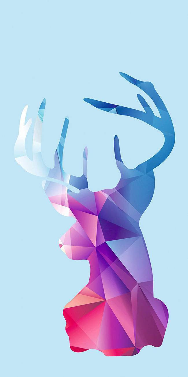 Cerf Hipster Bleu