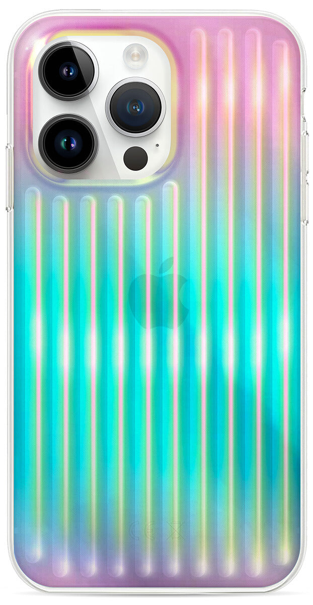 Coque rigide holographique Ciel rosé