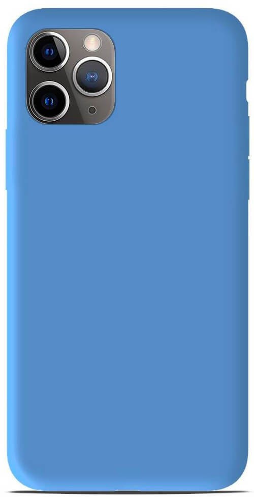 Coque en silicone Mat Bleu iPhone 11 Pro