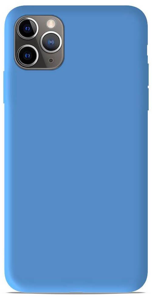 Coque en silicone Mat Bleu Ciel iPhone 11 Pro Max