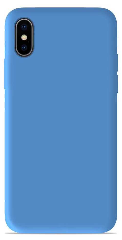 Coque en silicone Mat Bleu Ciel pour Apple iPhone XS Max