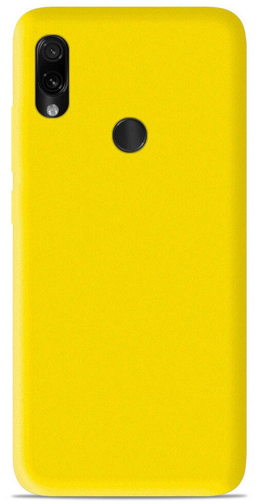 Coque en silicone Mat Jaune pour Xiaomi Redmi Note 7 / Note 7 Pro