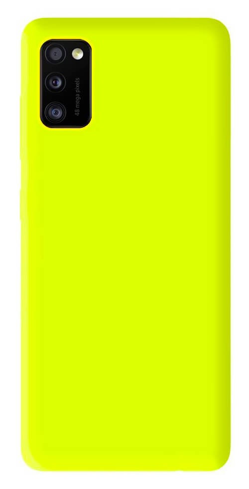 Coque en silicone Mat Jaune pour Samsung Galaxy A41