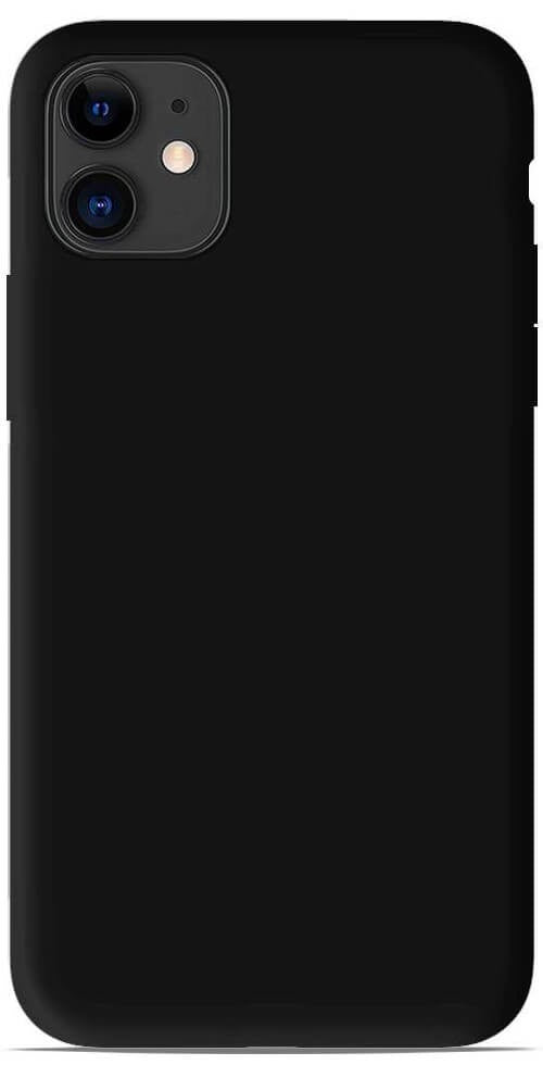 Coque en silicone Mat Noir pour Apple iPhone 11