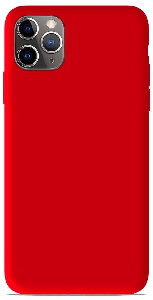 Coque en silicone Mat Rouge pour Apple iPhone 11 Pro Max