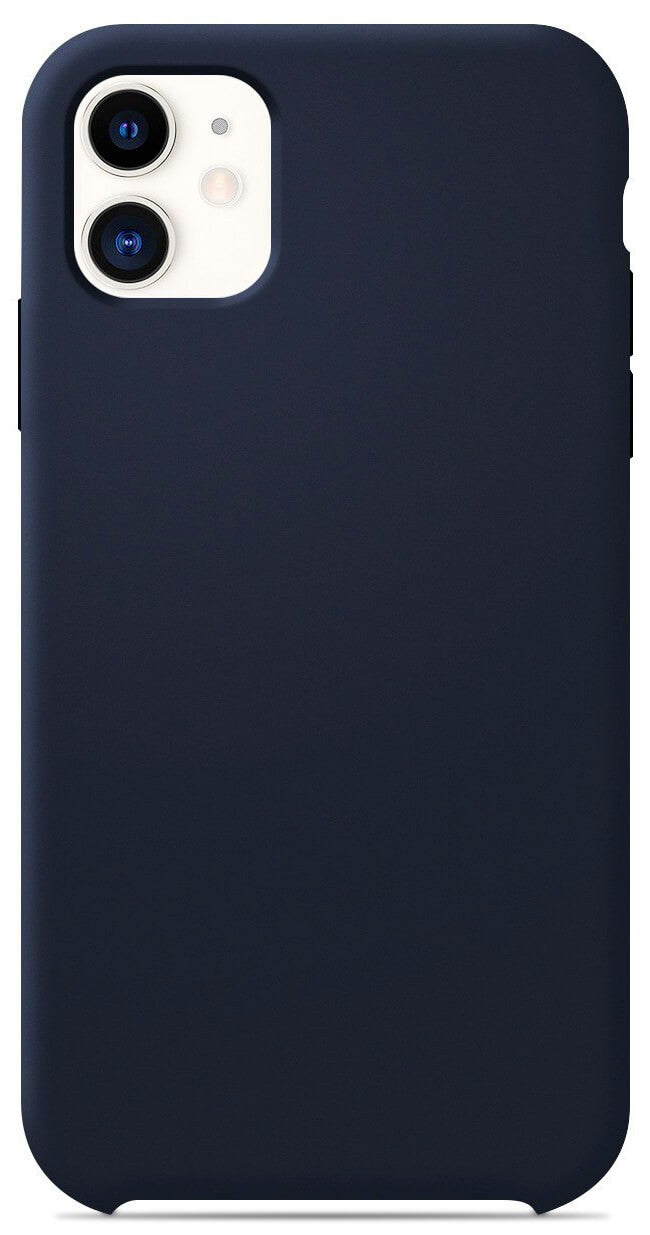Coque en silicone Soft Touch Bleu nuit iPhone 11