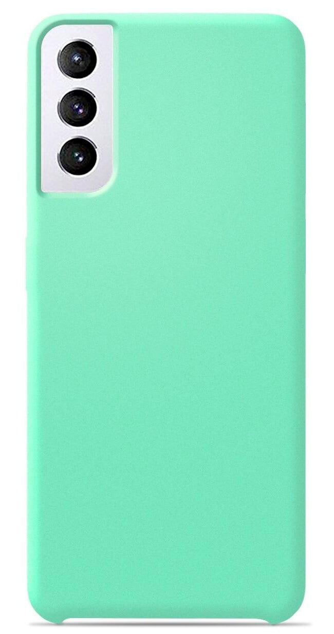 Coque en silicone Soft Touch Vert d'eau Galaxy S21 Plus