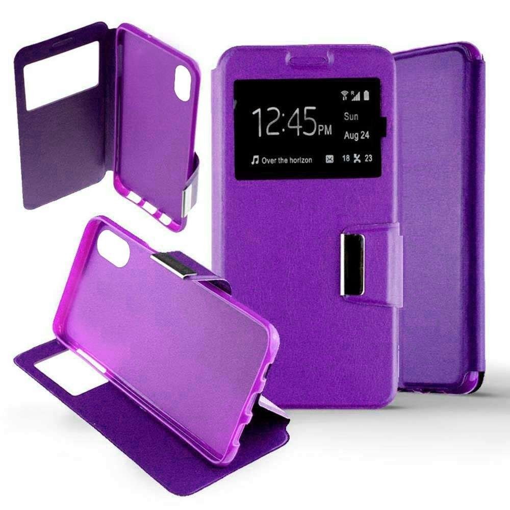 Etui folio en Simili cuir Violet pour Apple iPhone XR