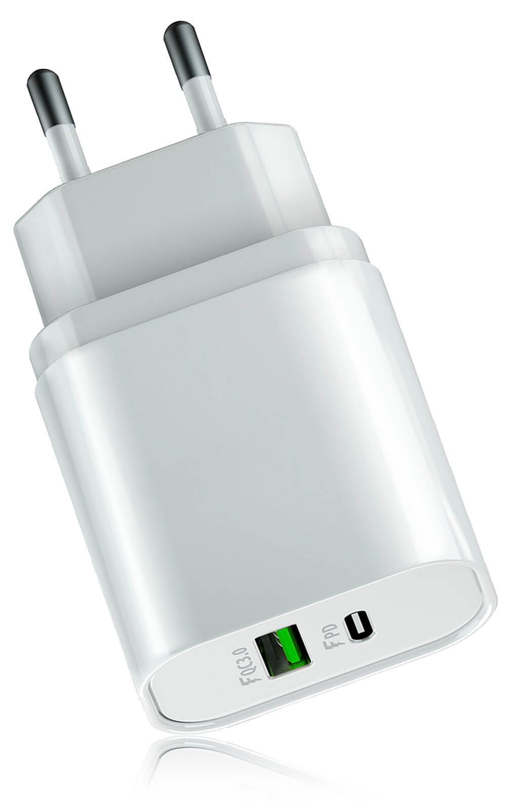 Chargeur secteur double rapide USB/USB-C 20w 5.4A