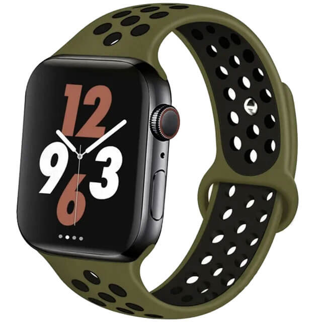 Bracelet pour Apple Watch en silicone à trous