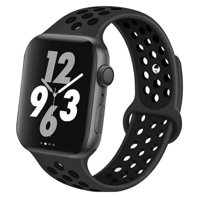 Bracelet pour Apple Watch en silicone à trous