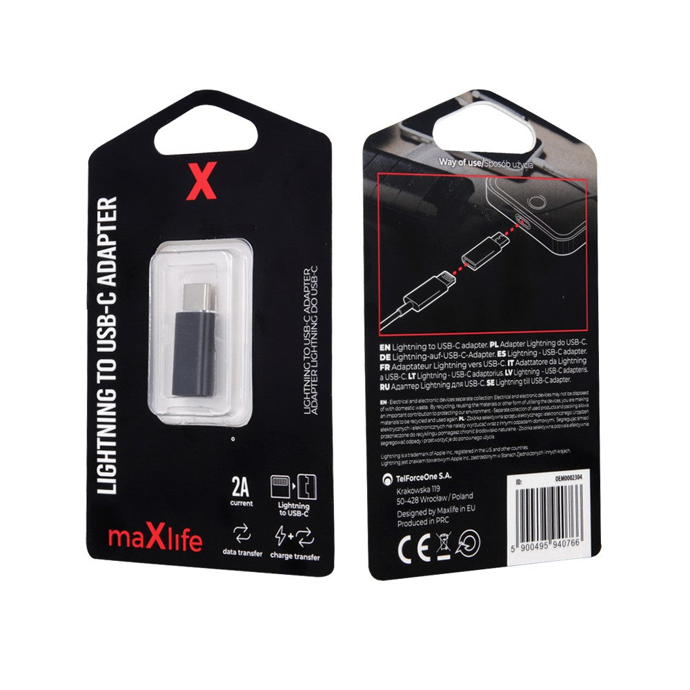 Adaptateur Lightning vers USB-C - Noir