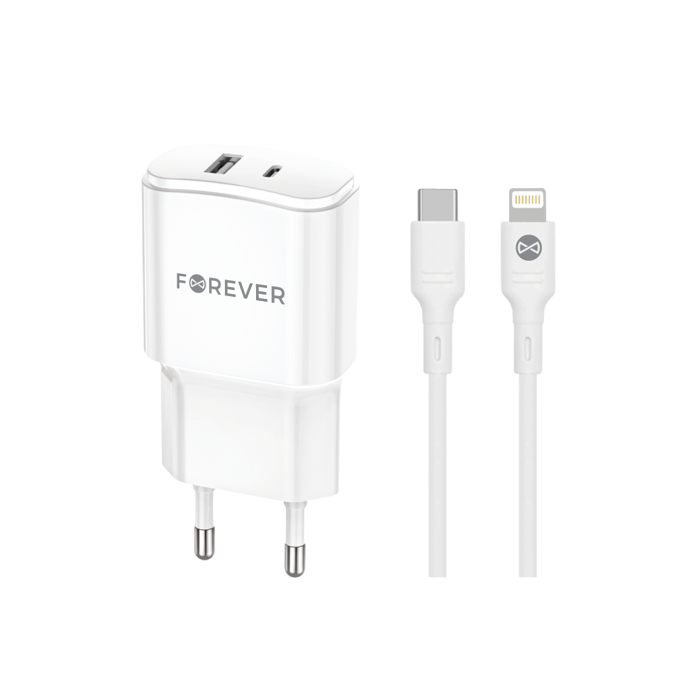 Chargeur USB-C 20W avec câble Lightning