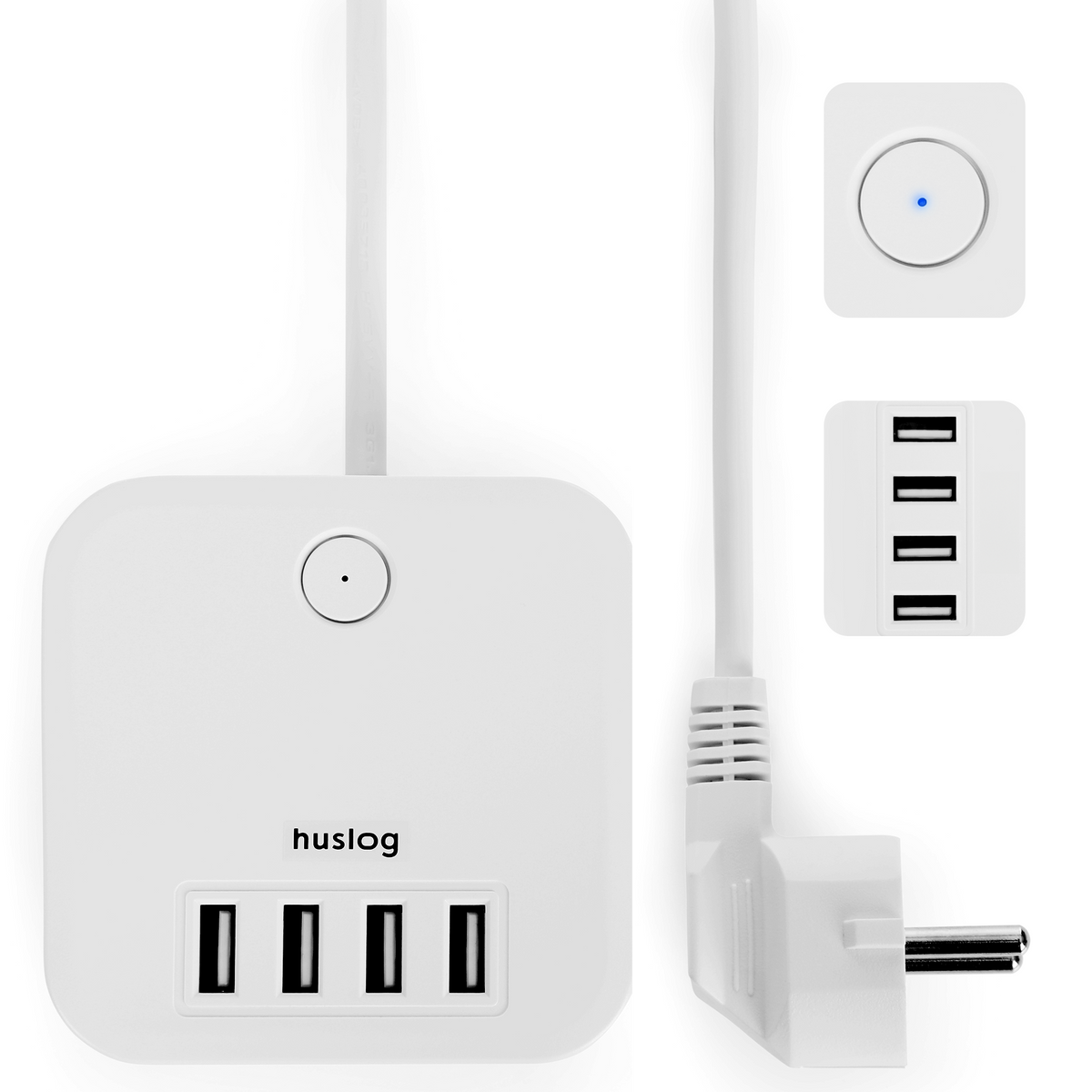 Rallonge avec 3 prises Huslog - Blanc