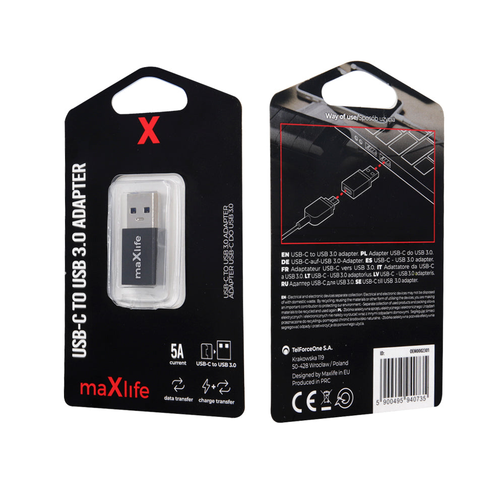 Adaptateur USB-C vers USB 3.0 - Noir