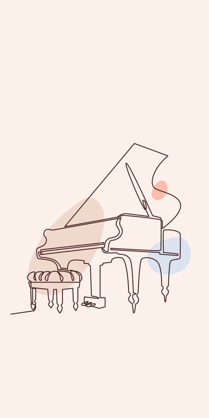Piano line art