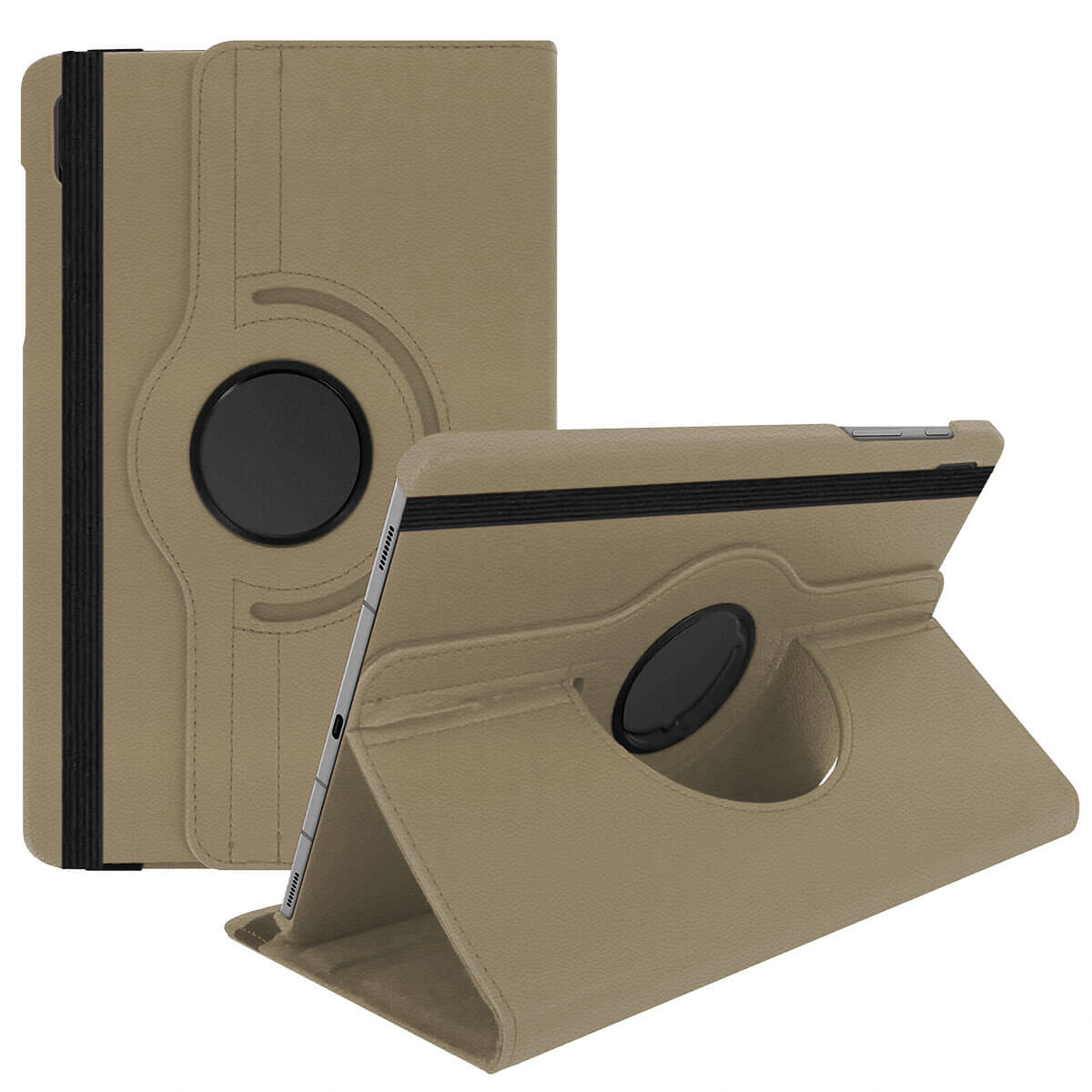 Etui housse tablette en Simili cuir Gold