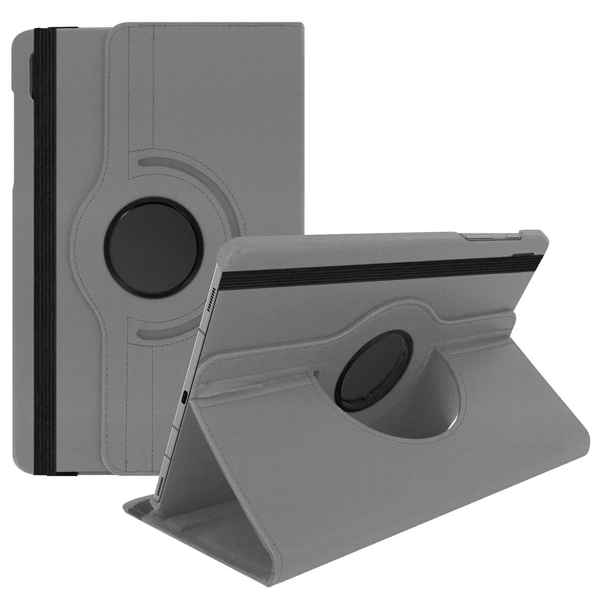 Etui housse tablette en Simili cuir Gris