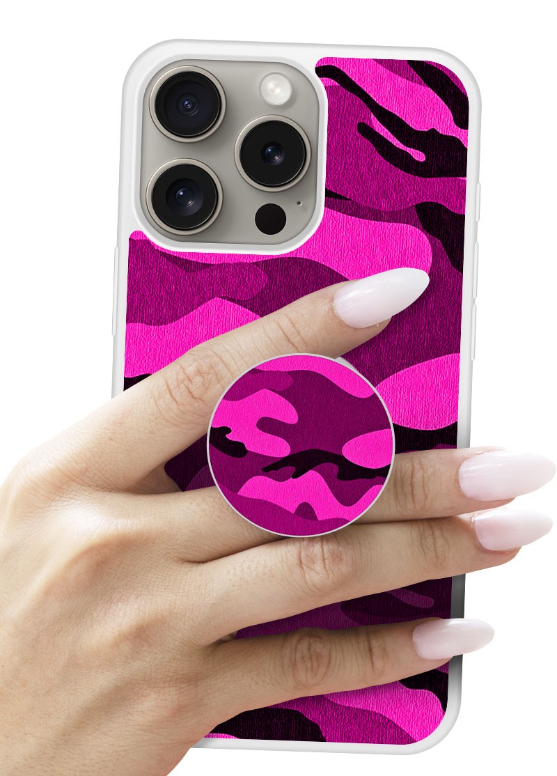 Grip imprimé | Design Camouflage rose