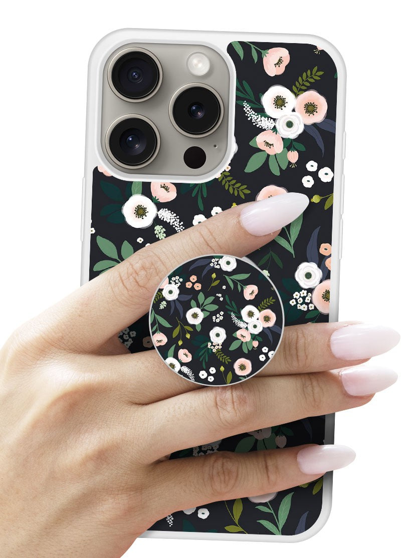 Grip imprimé | Design Flowers Noir