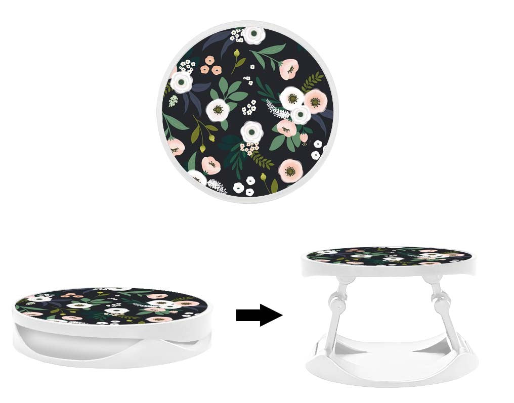 Grip imprimé | Design Flowers Noir