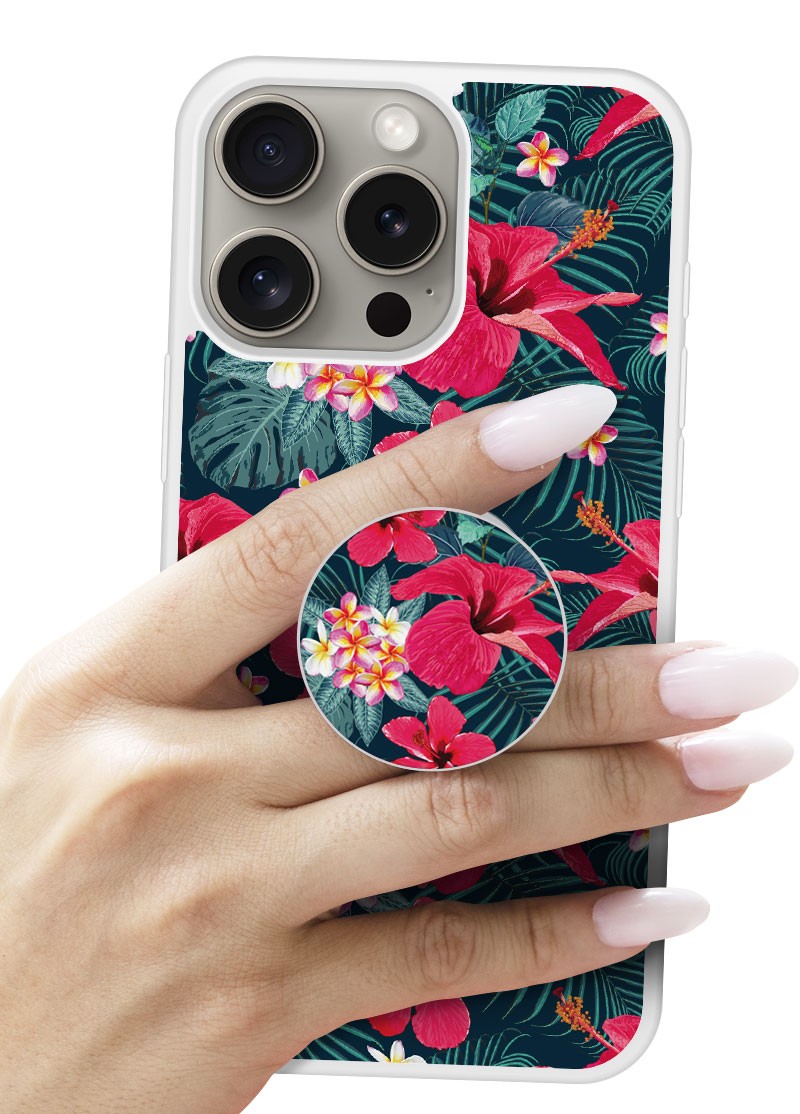 Grip imprimé | Design Hibiscus Fuchsia