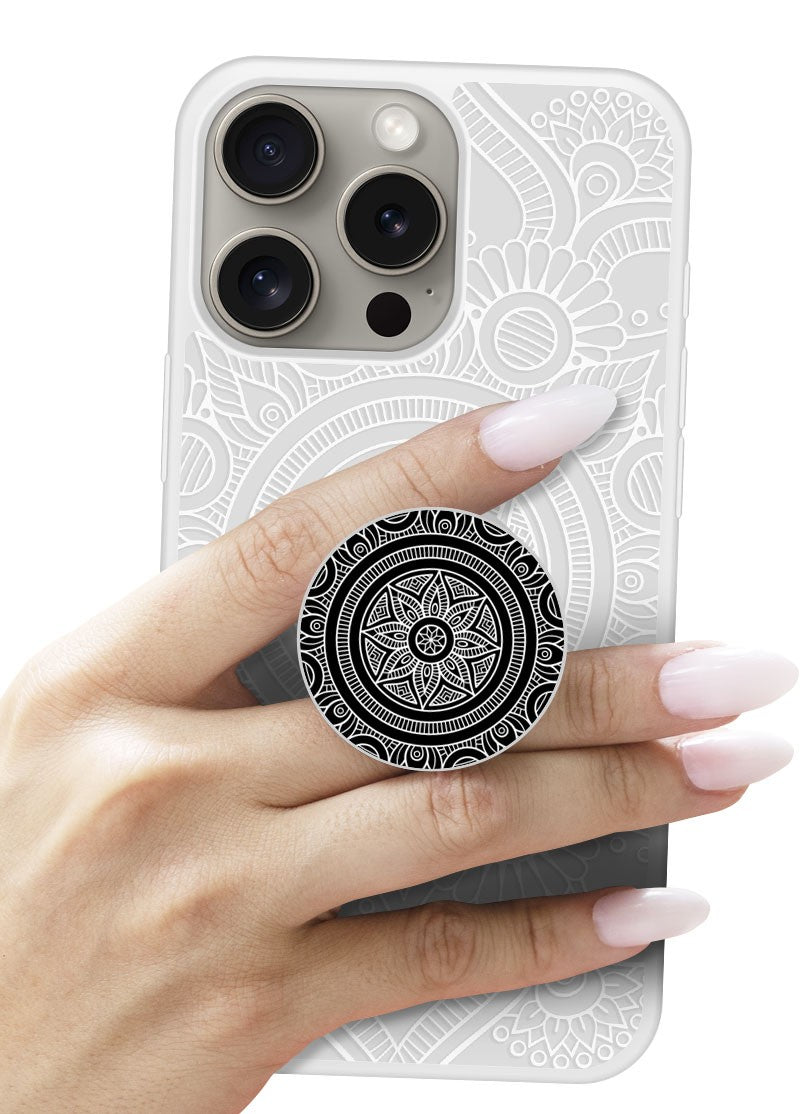 Grip imprimé | Design Mandala blanc