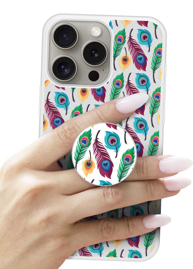 Grip imprimé | Design Plume de Paon