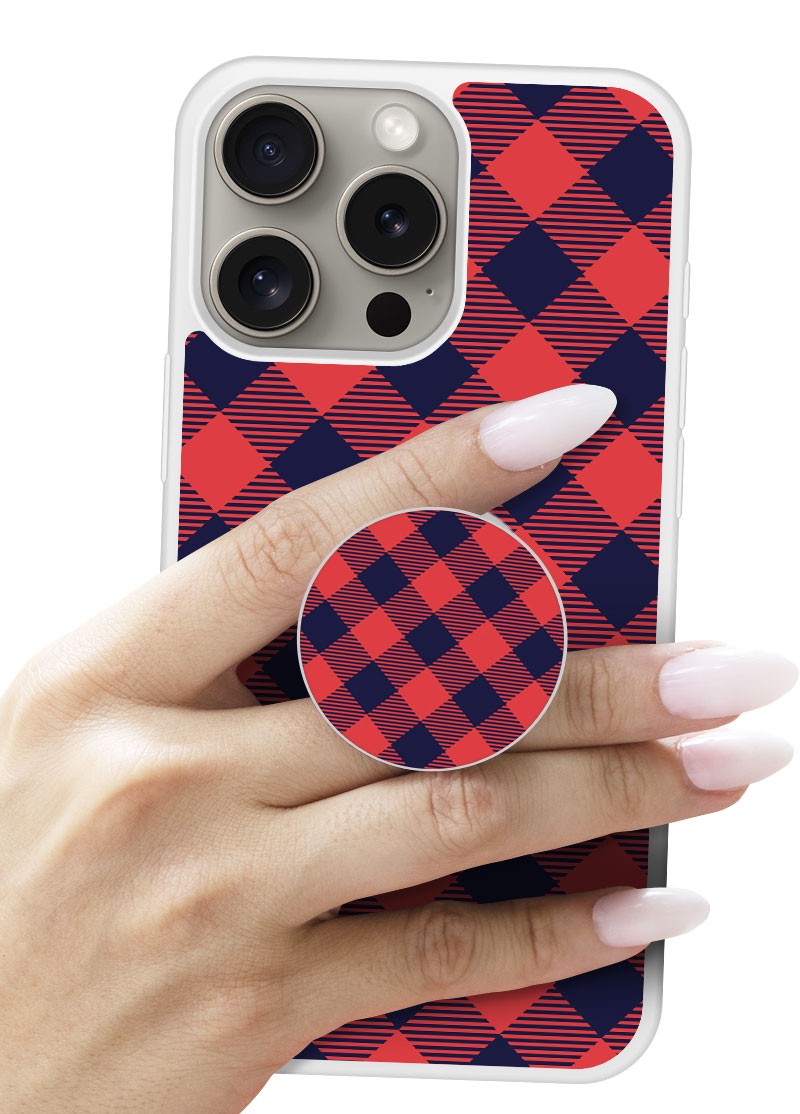Grip imprimé | Design Tartan Rouge