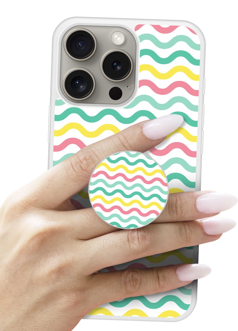 Grip imprimé | Design Vagues colorees