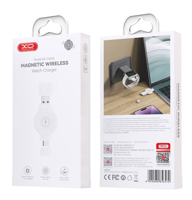 Chargeur Apple Watch 2,5W USB/USB-C - Blanc