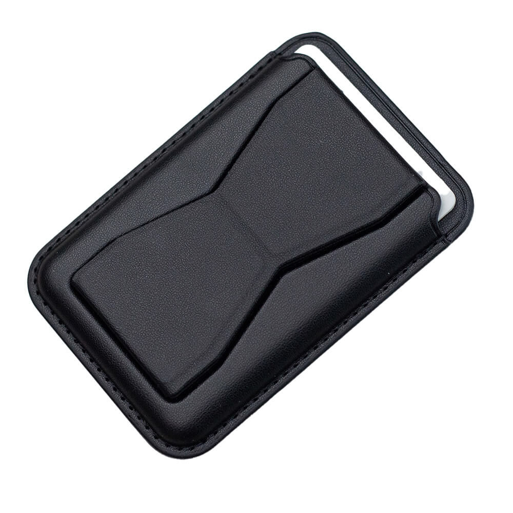 Grip Porte-cartes avec Support Pliable - Noir