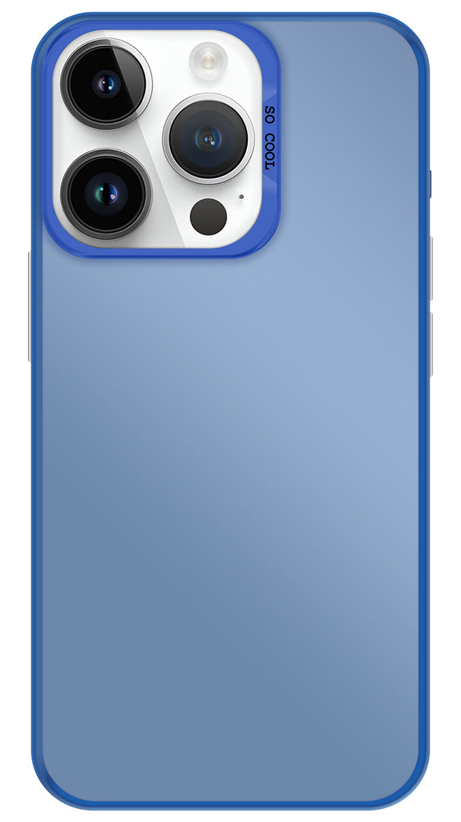 Coque So Cool effet métallisé Bleu