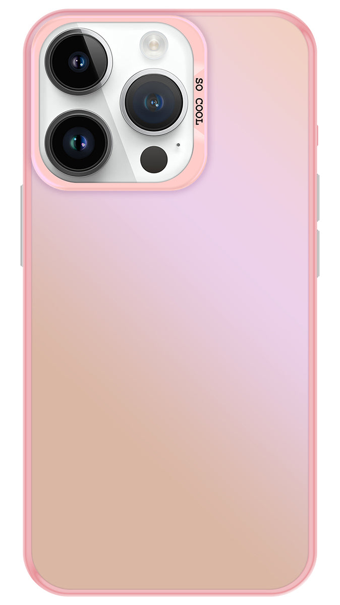 Coque So Cool effet métallisé Rose