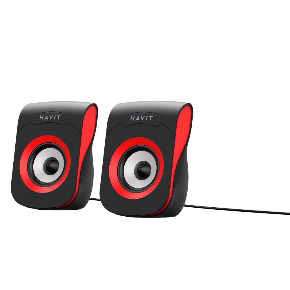 Enceintes pour ordinateur HAVIT 2.0 HV-SK599 Noir et Rouge