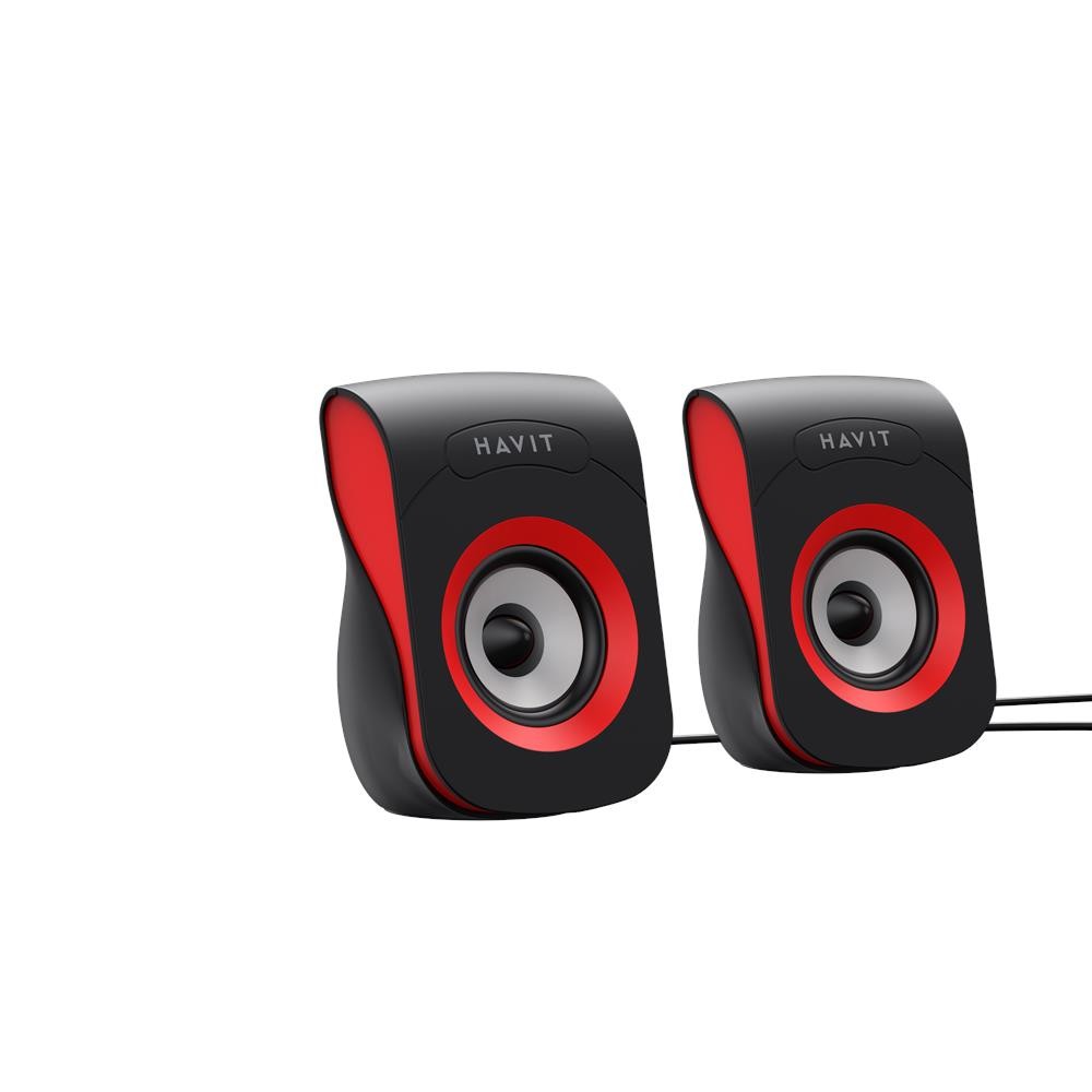 Enceintes pour ordinateur HAVIT 2.0 HV-SK599 Noir et Rouge