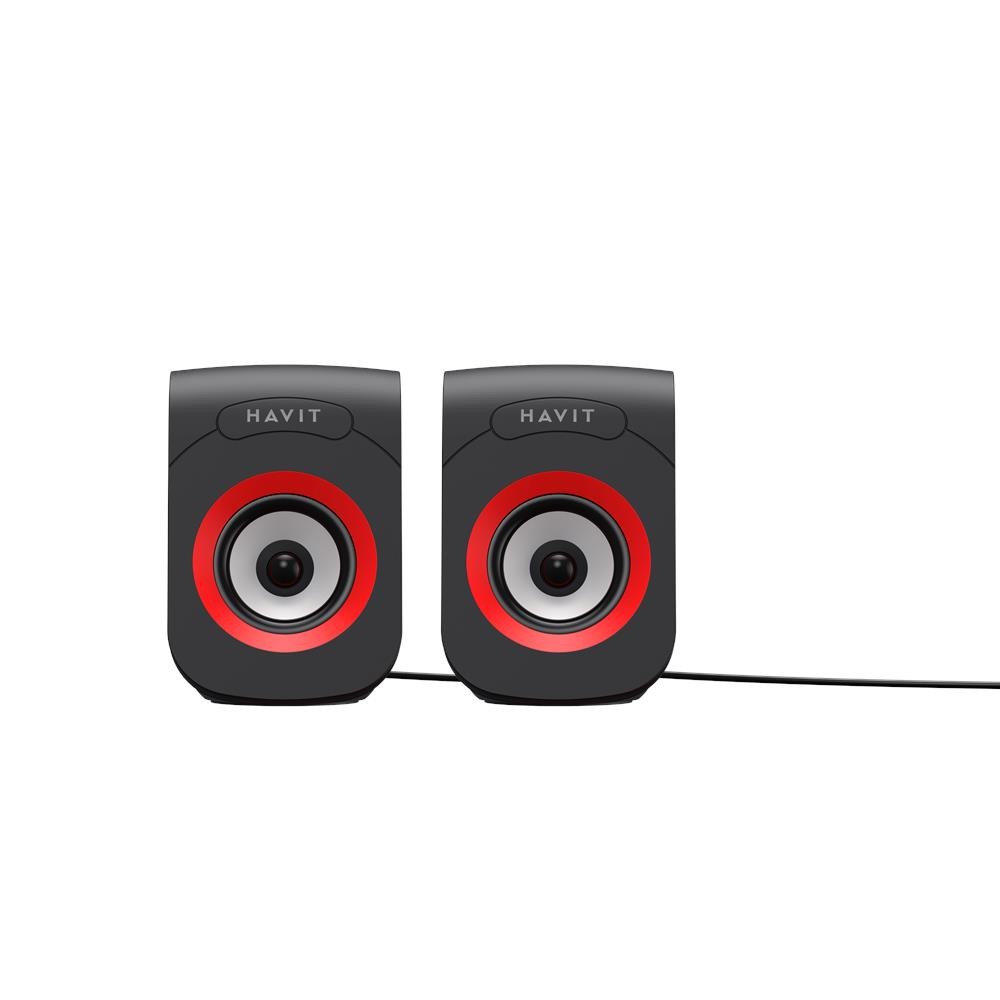 Enceintes pour ordinateur HAVIT 2.0 HV-SK599 Noir et Rouge