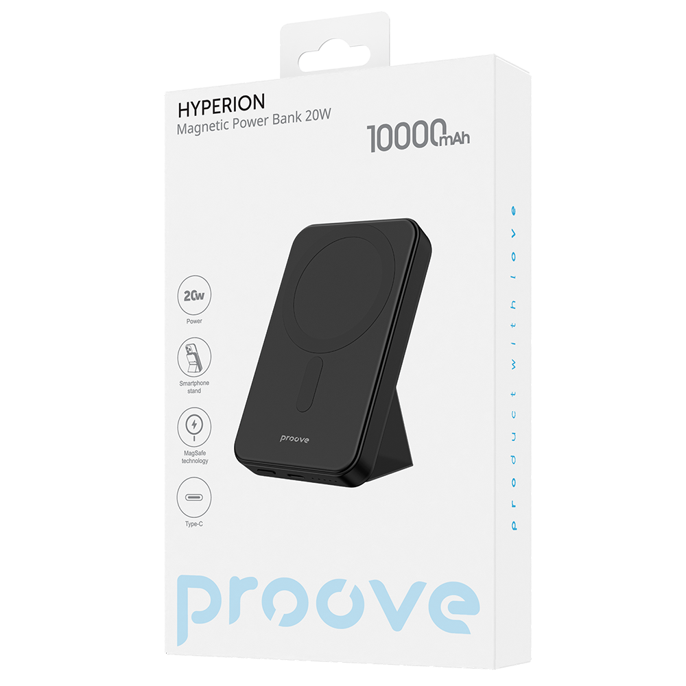 Batterie externe Power Bank Proove Hyperion 10000mAh 20W noir