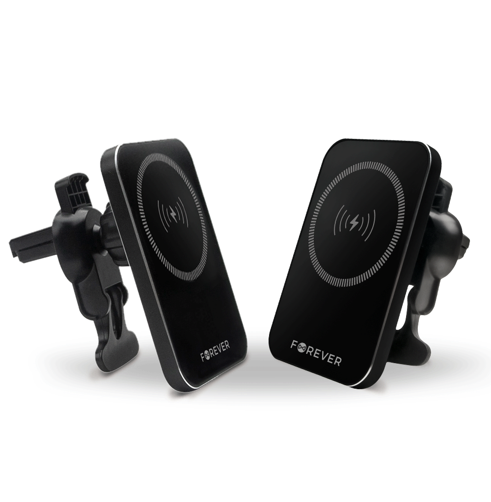 Forever support voiture pour ventilateur MACH-100 magnétique with wireless charging noir 15W