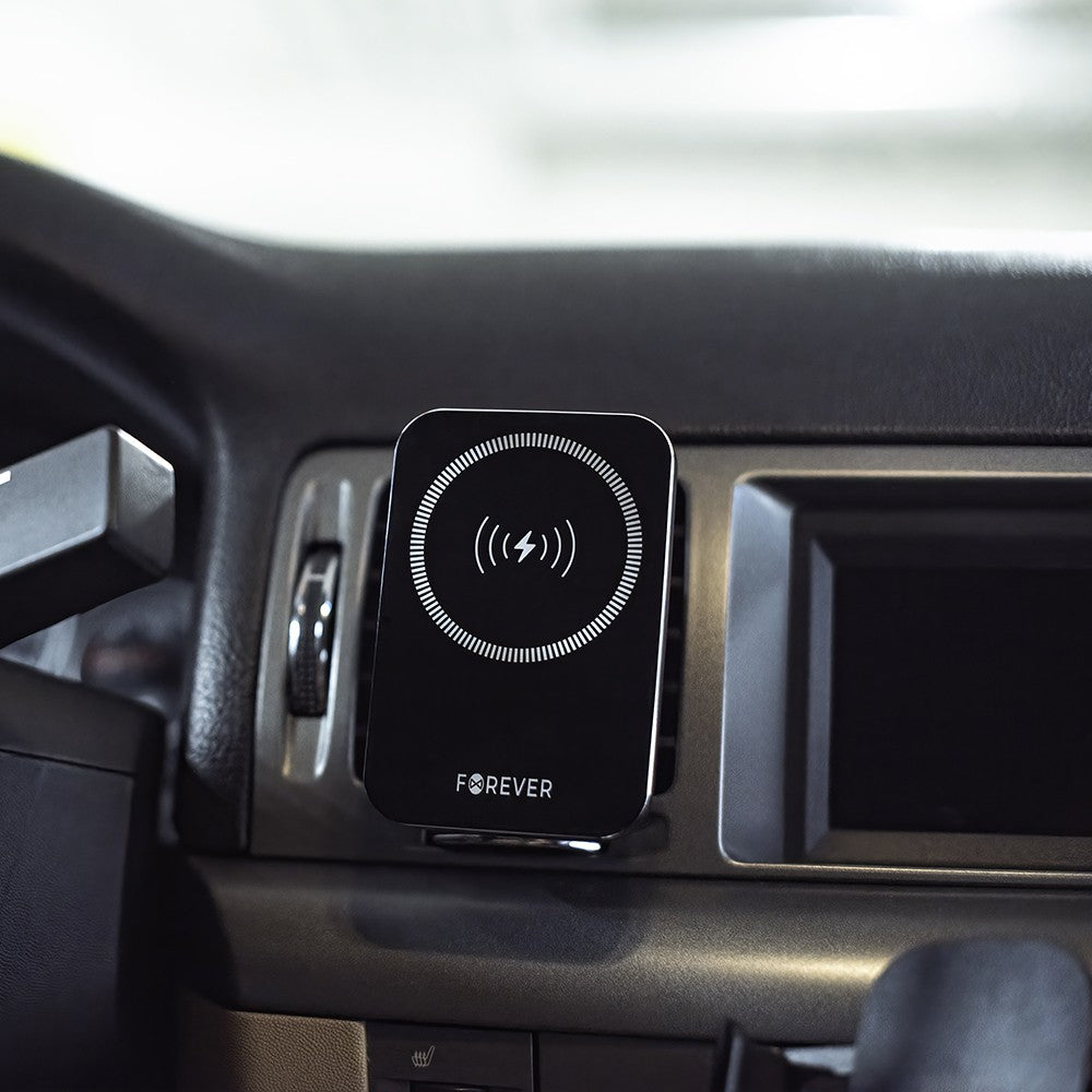 Forever support voiture pour ventilateur MACH-100 magnétique with wireless charging noir 15W