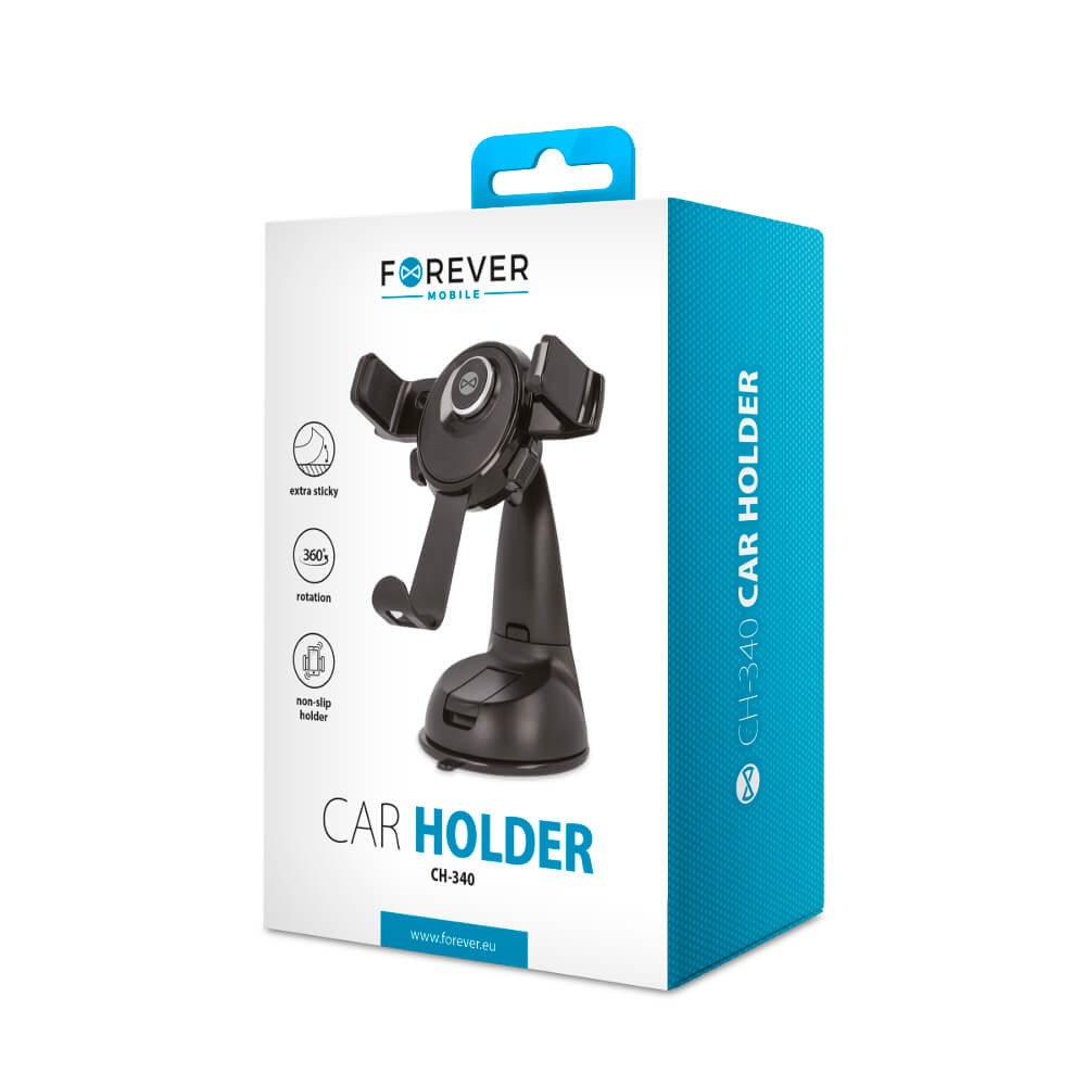 Forever support voiture pour pare-brise CH-340 noir